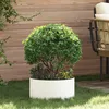 Image de vidaXL vidaXL Grand Pot Métal Blanc Blanc Métal Grand Jardinières