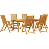 Image de Ensemble De Salle Ã Manger De Jardin 7 PiÃ¨ces En Bois D'acacia Pliable