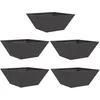 Image de Vidaxl JardiniÃ¨re En Plastique 5 Pcs Noir 35 X 35 X 15 Cm Acier