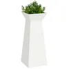 Image de vidaXL Support de plante Blanc MÃ©tal 40 x 40 x 101 cm DÃ©tails DÃ©coratifs