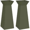 Image de vidaXL Support de plante Vert olive MÃ©tal 40 x 40 x 101 cm