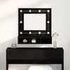 Image de vidaXL UnitÃ© de vanitÃ© chÃªne noir ChÃªne noir Bois Taille moyenne Miroir