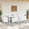 Image de vidaXL Table De Jardin Vidaxl Blanche 200x100x73 Cm En Poly Rattan