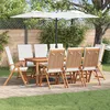 Image de Chaises De Jardin Inclinables Vidaxl Avec Coussins 8 Pcs En Teck Massif