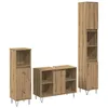 Image de Vidaxl Ensemble De Meubles Salle De Bain 3 PiÃ¨ces ChÃªne Artisanal Bois D'ingÃ©nierie