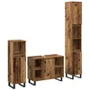 Image de Vidaxl Ensemble De Meubles De Salle De Bain 3 PiÃ¨ces En Bois Ancien