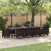 Image de Table De Jardin Vidaxl Marron 350x100x73 Cm Poly Rattan, Table De Jardin Vidaxl Marron 200x100x73 Cm Poly Rattan, Table De Jardin Vidaxl Marron 150x100x73 Cm Poly Rattan
