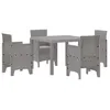 Image de Vidaxl Ensemble De Salle Ã Manger De Jardin 5 PiÃ¨ces Avec Coussins Gris Clair En Poly Rotin