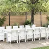 Image de Ensemble De Salle Ã Manger Jardin Vidaxl 15 PiÃ¨ces Blanc Poly Rattan