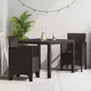 Image de Ensemble De Salle Ã Manger De Jardin Vidaxl Ensemble De 3 Marron FoncÃ©