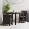 Image de Ensemble De Salle Ã Manger De Jardin Vidaxl 3 PiÃ¨ces Marron