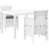 Image de Vidaxl Ensemble De Salle Ã Manger De Jardin 3 PiÃ¨ces Avec Coussins Blanc Poly Rattan