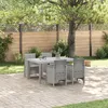 Image de vidaXL Vidaxl Set De Salle À Manger Jardin 5 Pièces Gris Clair Poly Rotin