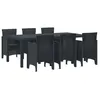 Image de Vidaxl Ensemble De Salle Ã Manger De Jardin 7 PiÃ¨ces Anthracite Poly Rattan