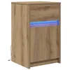 Image de Vidaxl Armoire De Chevet Led ChÃªne Artisanal 38 X 34 X 61 Cm