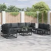 Image de Vidaxl Ensemble De CanapÃ© De Jardin 9 Pcs Noir 70 X 70 X 32 Cm