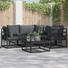 Image de vidaXL Vidaxl Ensemble De Canapé De Jardin 5 Pcs Noir 70 X 70 X 32 Cm
