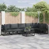 Image de vidaXL Vidaxl Ensemble De Canapé De Jardin 7 Pcs Noir 70 X 70 X 32 Cm