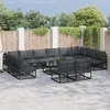 Image de Vidaxl Ensemble De CanapÃ© De Jardin 13 Pcs Noir 70 X 70 X 32 Cm
