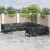 Image de Vidaxl Ensemble De CanapÃ© De Jardin 11 Pcs Noir 70 X 70 X 32 Cm
