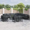 Image de Vidaxl Ensemble De CanapÃ© De Jardin 14 Pcs Noir 70 X 70 X 32 Cm