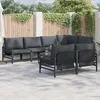 Image de vidaXL Vidaxl Ensemble De Canapé De Jardin 7 Pcs Anthracite 320 X 160 X 71 Cm