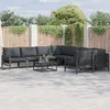 Image de vidaXL Vidaxl Ensemble De Canapé De Jardin 8 Pcs Anthracite Acier