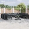Image de vidaXL Vidaxl Ensemble De Canapé De Jardin 9 Pcs Anthracite Acier