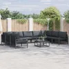 Image de Vidaxl Ensemble De CanapÃ© De Jardin 9 Pcs Anthracite Acier