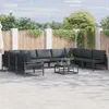 Image de Vidaxl Ensemble De CanapÃ© De Jardin 10 Pcs Anthracite Acier
