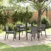 Image de Vidaxl Ensemble De Jardin 5 PiÃ¨ces Gris Rattan SynthÃ©tique