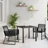 Image de Vidaxl Ensemble De Salle Ã Manger De Jardin 3 PiÃ¨ces Noir Poly Rattan