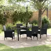 Image de Vidaxl Ensemble De Repas De Jardin 5 PiÃ¨ces Noir Rattan Poly