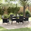 Image de Vidaxl Ensemble De Jardin De 5 PiÃ¨ces En Poly Rotin Noir
