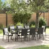 Image de Vidaxl Ensemble De Salle Ã Manger De Jardin 9 PiÃ¨ces Avec Coussins Noir Poly Rattan