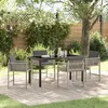 Image de Vidaxl Ensemble De Salle Ã Manger Pour Jardin 5 Pcs Gris Clair