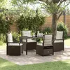 Image de Vidaxl Ensemble De Jardin 5 PiÃ¨ces Marron Rattan Poly