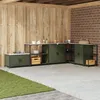 Image de vidaXL ÃtagÃ¨re de rangement de cuisine Vert olive 60 x 50 x 92 cm