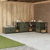Image de vidaXL ÃtagÃ¨re de rangement de cuisine Vert olive 60 x 50 x 92 cm