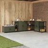 Image de vidaXL ÃtagÃ¨re de rangement de cuisine Vert olive 60 x 50 x 92 cm