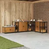 Image de vidaXL ÃtagÃ¨re de rangement de cuisine RouillÃ© 60 x 50 x 92 cm
