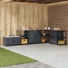 Image de vidaXL Meuble de rangement de cuisine Anthracite 60 x 50 x 92 cm Acier