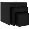 Image de vidaXL Tables basses 3 pcs ChÃªne noir 45 x 45 x 45 cm