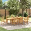 Image de Vidaxl Ensemble De Salle Ã Manger Pour Jardin 9 Pcs Marron
