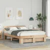 Image de vidaXL Cadre de lit avec tÃªte de lit Marron 160 x 200 cm Bois de pin