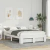 Image de vidaXL Cadre de lit Blanc 160 x 200 cm Bois de pin massif