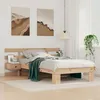 Image de vidaXL Cadre de lit avec tiroir Marron 90 x 200 cm Bois de pin massif