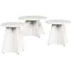 Image de vidaXL Ensemble de tables basses 3 pcs Blanc 49 x 49 x 30 cm