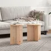 Image de vidaXL Table basse 2 pcs Naturel 41,5 x 41,5 x 41 cm