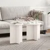 Image de vidaXL Ensemble de tables basses 2 pcs Blanc 41,5 x 41,5 x 41 cm